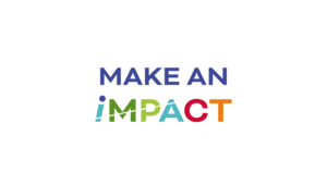 Impact survey text with logo