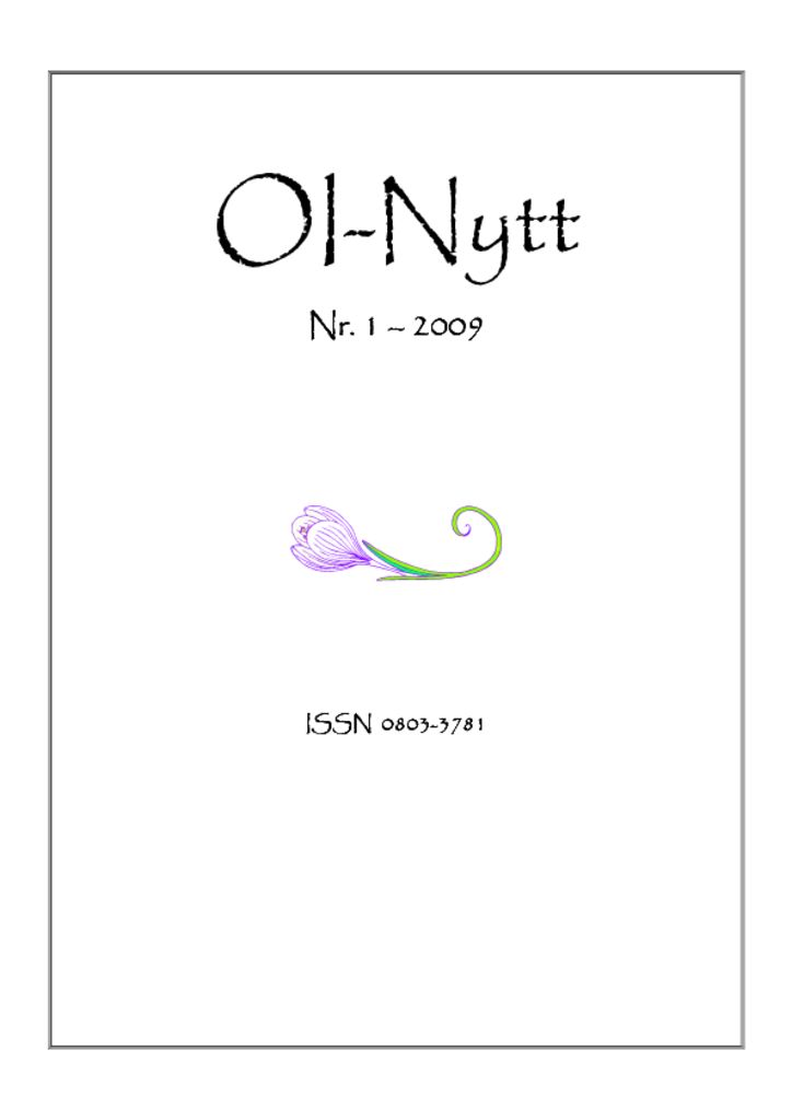 thumbnail of OI-Nytt-2009-1